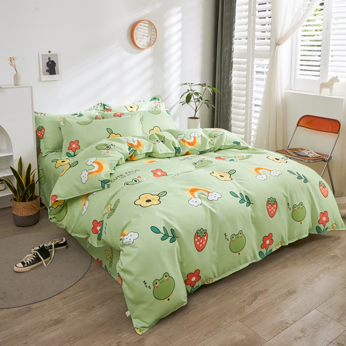 91家纺网 家纺一手货源 找家纺 仟人梦 2024新款直播爆款植物羊绒四件套单被套 童年乐园