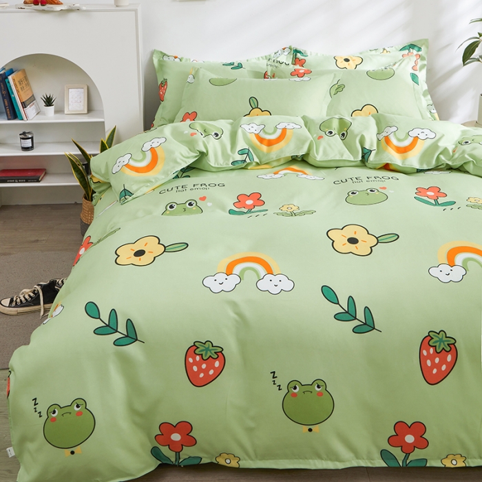 91家纺网 家纺一手货源 找家纺 仟人梦 2024新款直播爆款植物羊绒四件套单被套 童年乐园