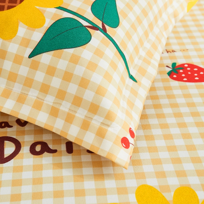 91家纺网 家纺一手货源 找家纺 仟人梦 2024新款直播爆款植物羊绒四件套单被套 向阳花开