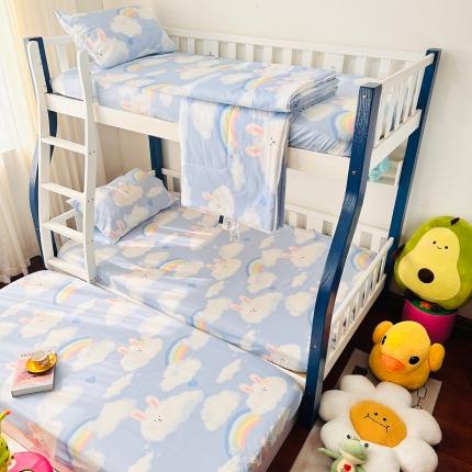 91家纺网 家纺一手货源 找家纺 小虾米 2023新款卡通系列全棉夏被 阳光彩虹