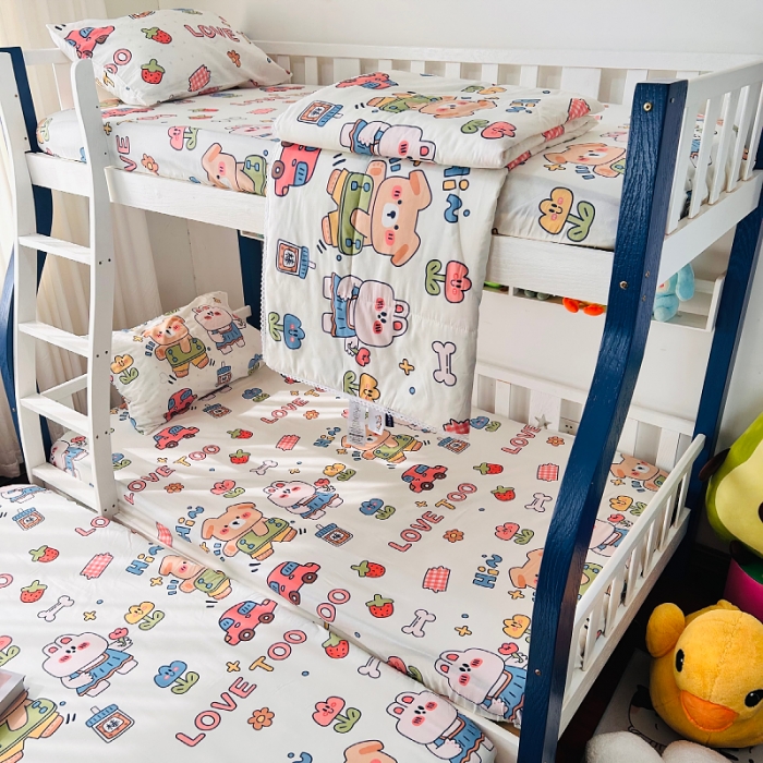 91家纺网 家纺一手货源 找家纺 小虾米 2023新款卡通系列全棉夏被 爱的旅途