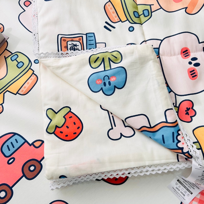 91家纺网 家纺一手货源 找家纺 小虾米 2023新款卡通系列全棉夏被 爱的旅途