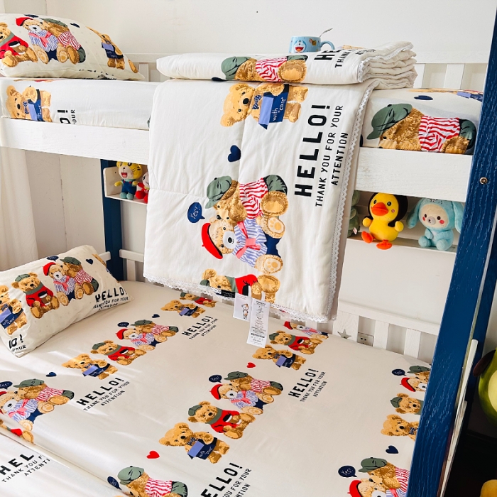 91家纺网 家纺一手货源 找家纺 小虾米 2023新款卡通系列全棉夏被 邦迪仔