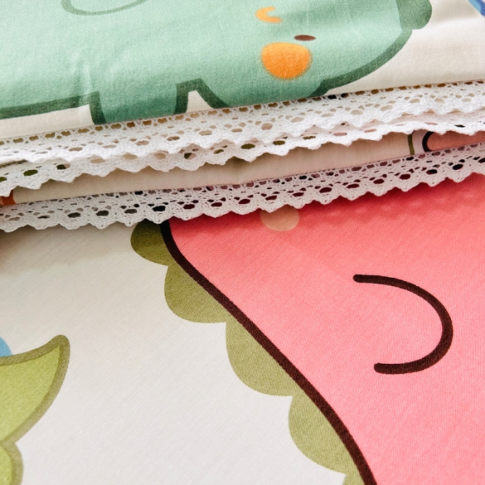 91家纺网 家纺一手货源 找家纺 小虾米 2023新款卡通系列全棉夏被 活力恐龙