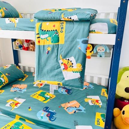 小虾米 2023新款卡通系列全棉夏被 恐龙家族绿