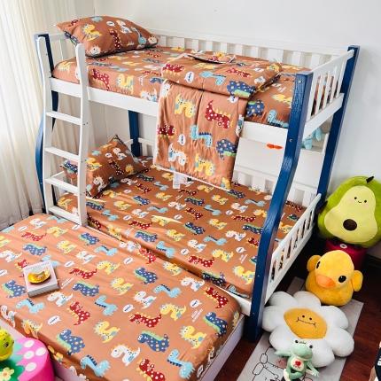 小虾米 2023新款卡通系列全棉夏被 恐龙日记咖