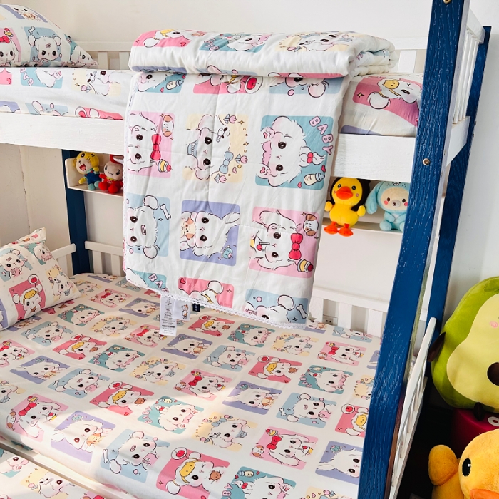 91家纺网 家纺一手货源 找家纺 小虾米 2023新款卡通系列全棉夏被 连连看