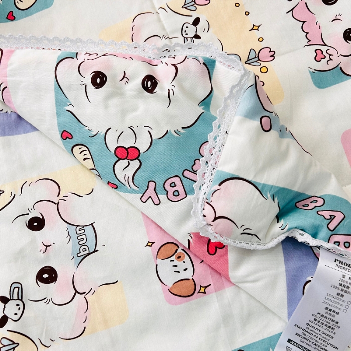 91家纺网 家纺一手货源 找家纺 小虾米 2023新款卡通系列全棉夏被 连连看