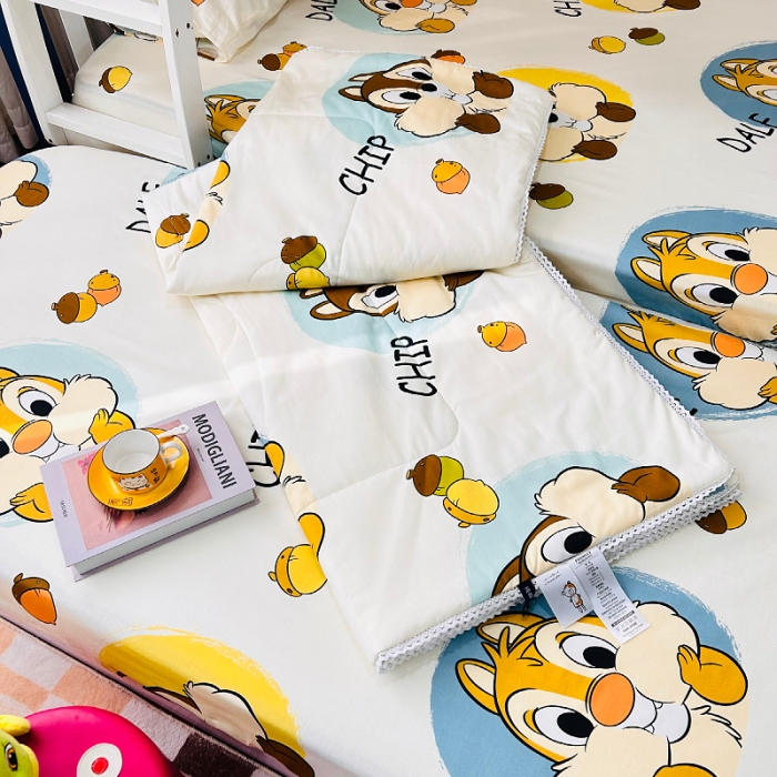 91家纺网 家纺一手货源 找家纺 小虾米 2023新款卡通系列全棉夏被 奇奇和蒂蒂