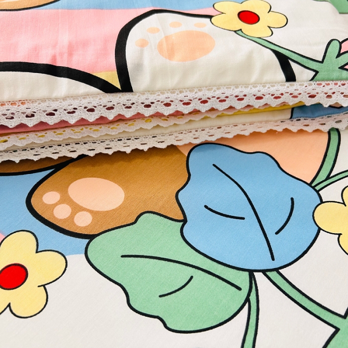 91家纺网 家纺一手货源 找家纺 小虾米 2023新款卡通系列全棉夏被 天真小兔