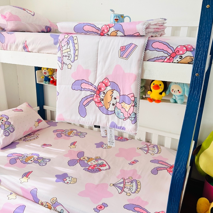 91家纺网 家纺一手货源 找家纺 小虾米 2023新款卡通系列全棉夏被 甜睡兔宝