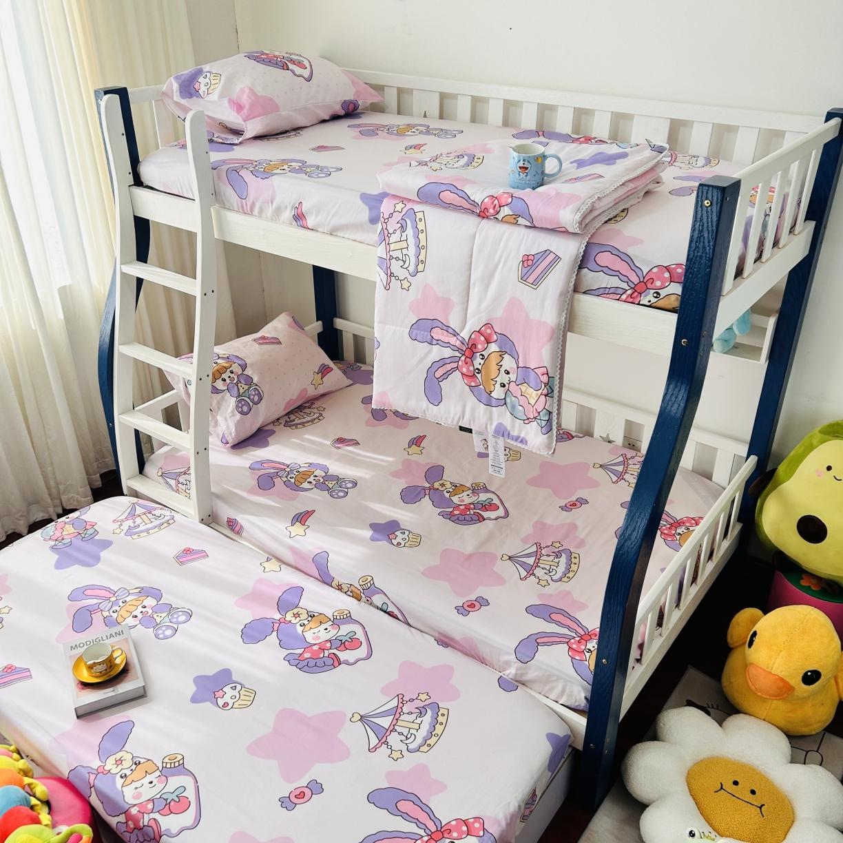 91家纺网 家纺一手货源 找家纺 小虾米 2023新款卡通系列全棉夏被 甜睡兔宝