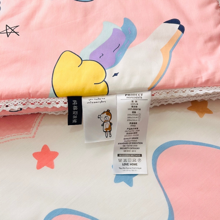 91家纺网 家纺一手货源 找家纺 小虾米 2023新款卡通系列全棉夏被 甜甜的梦粉