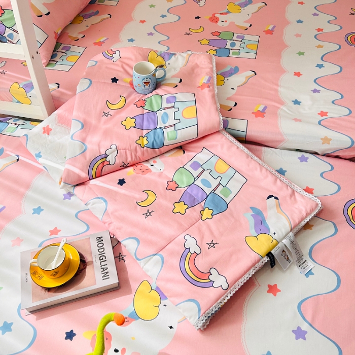 91家纺网 家纺一手货源 找家纺 小虾米 2023新款卡通系列全棉夏被 甜甜的梦粉