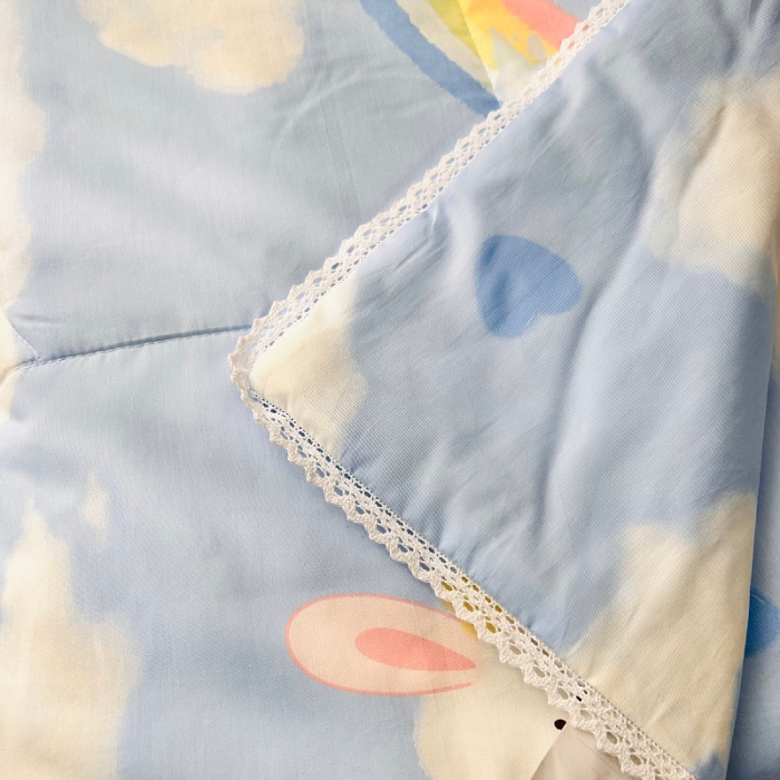 91家纺网 家纺一手货源 找家纺 小虾米 2023新款卡通系列全棉夏被 阳光彩虹