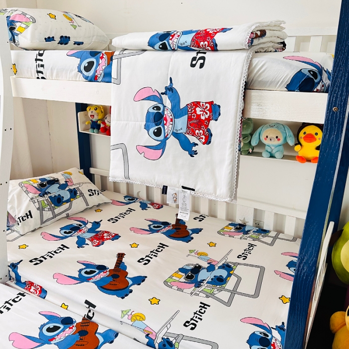 91家纺网 家纺一手货源 找家纺 小虾米 2023新款卡通系列全棉夏被 摇滚史迪仔