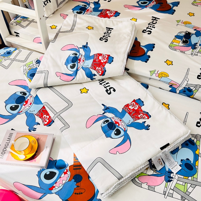 91家纺网 家纺一手货源 找家纺 小虾米 2023新款卡通系列全棉夏被 摇滚史迪仔