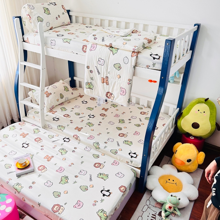 91家纺网 家纺一手货源 找家纺 小虾米 2023新款卡通系列全棉夏被 野餐派对