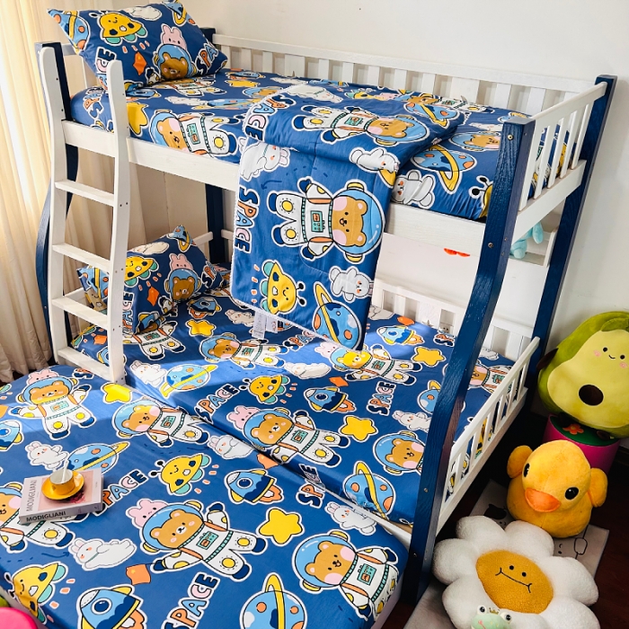 91家纺网 家纺一手货源 找家纺 小虾米 2023新款卡通系列全棉夏被 宇宙空间站