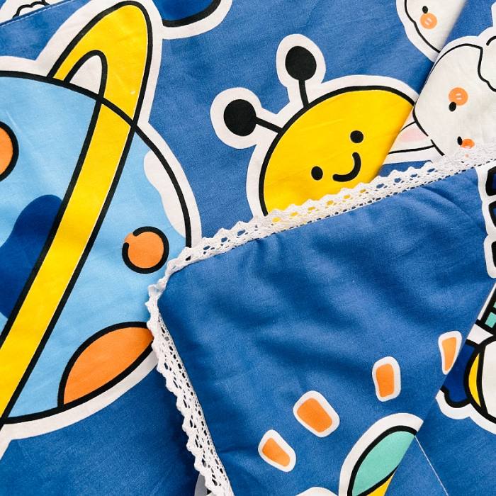 91家纺网 家纺一手货源 找家纺 小虾米 2023新款卡通系列全棉夏被 宇宙空间站