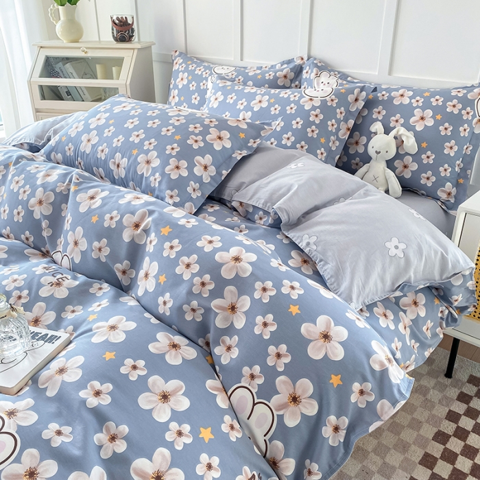 91家纺网 家纺一手货源 找家纺 帛织澜  2025新款全棉喷气12868系列纯棉四件套 洛可可