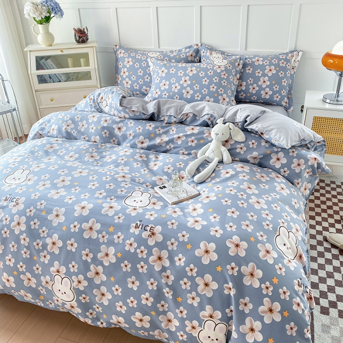 91家纺网 家纺一手货源 找家纺 帛织澜  2025新款全棉喷气12868系列纯棉四件套 洛可可