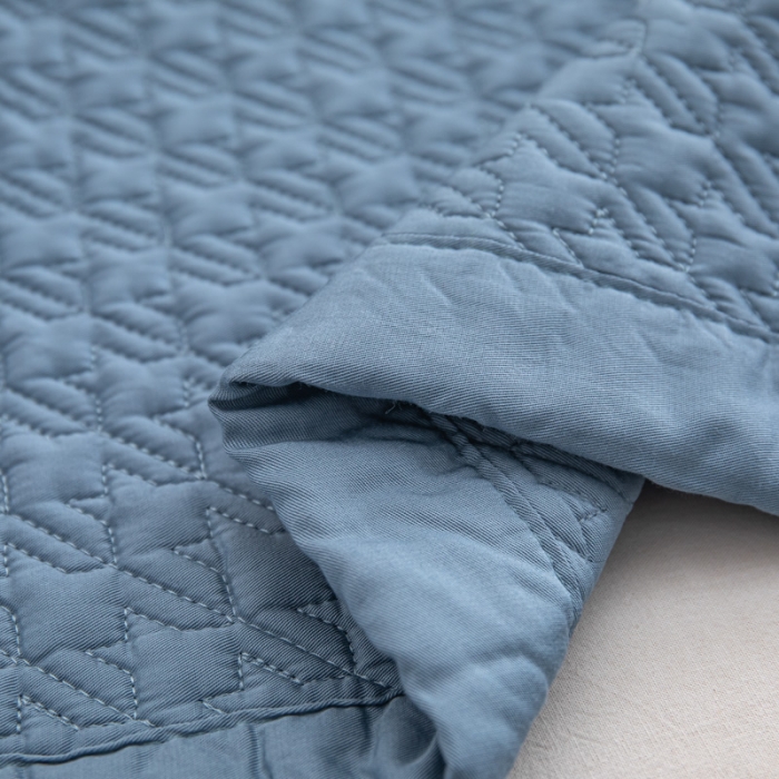 91家纺网 家纺一手货源 找家纺 卡奥  2023新款天丝床盖夏被 鸢尾蓝