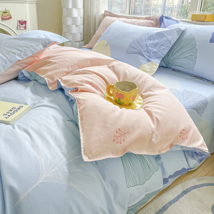 91家纺网 家纺一手货源 找家纺 (总) 菲梵  2025年新款喷气小清新全棉印花单品被套