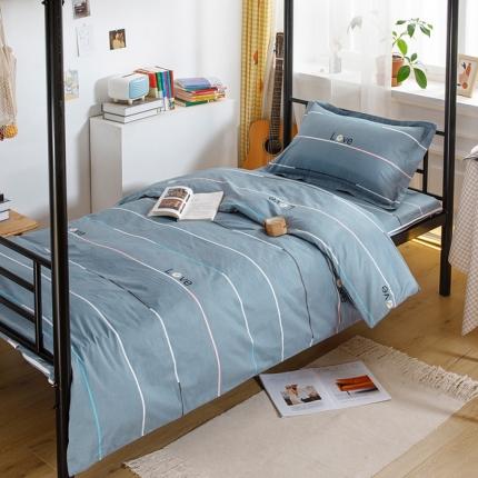 91家纺网 家纺一手货源 找家纺 凌云家纺 2025新款全棉床套三件套 雏菊暗恋-灰