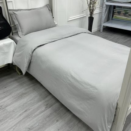 91家纺网 家纺一手货源 找家纺 凌云家纺 2025新款全棉床套三件套 简约灰