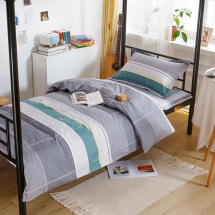 91家纺网 家纺一手货源 找家纺 凌云家纺 2025新款全棉床套三件套 波尔兰卡-绿