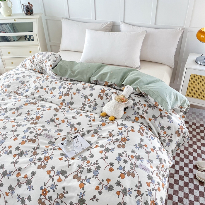 91家纺网 家纺一手货源 找家纺 帛织澜 2025新款全棉喷气12868系列纯棉单被套 花千骨