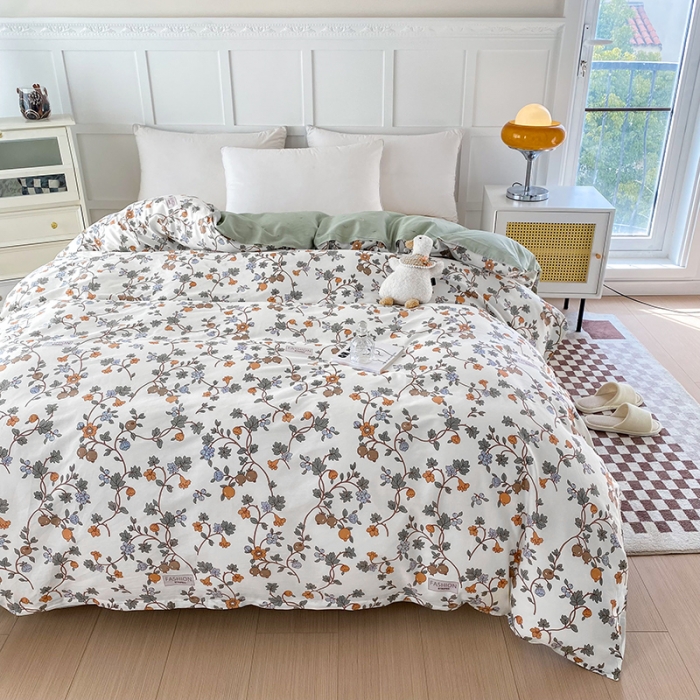 91家纺网 家纺一手货源 找家纺 帛织澜 2025新款全棉喷气12868系列纯棉单被套 花千骨