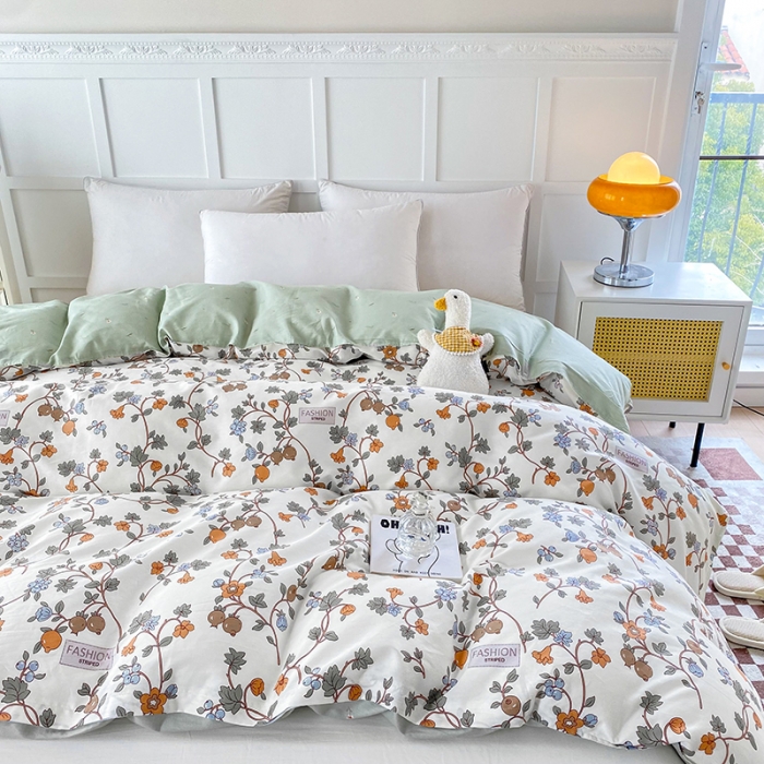 91家纺网 家纺一手货源 找家纺 帛织澜 2025新款全棉喷气12868系列纯棉单被套 花千骨