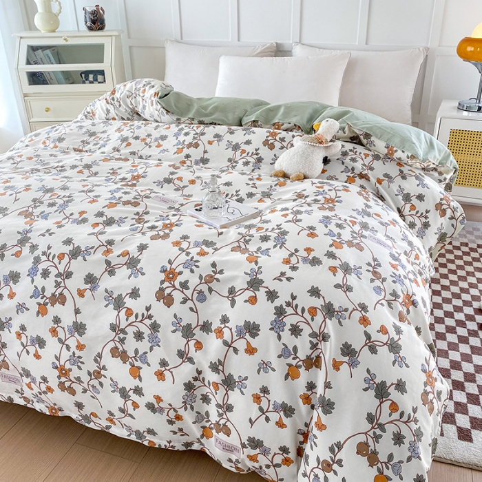 91家纺网 家纺一手货源 找家纺 帛织澜 2025新款全棉喷气12868系列纯棉单被套 花千骨