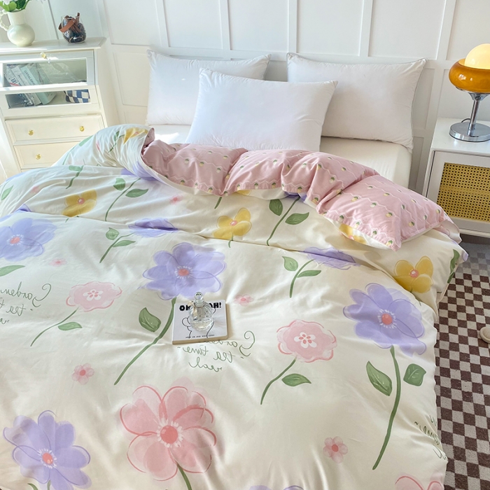 91家纺网 家纺一手货源 找家纺 帛织澜 2025新款全棉喷气12868系列纯棉单被套 惊鸿仙子