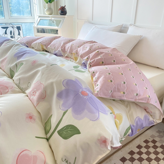 91家纺网 家纺一手货源 找家纺 帛织澜 2025新款全棉喷气12868系列纯棉单被套 惊鸿仙子