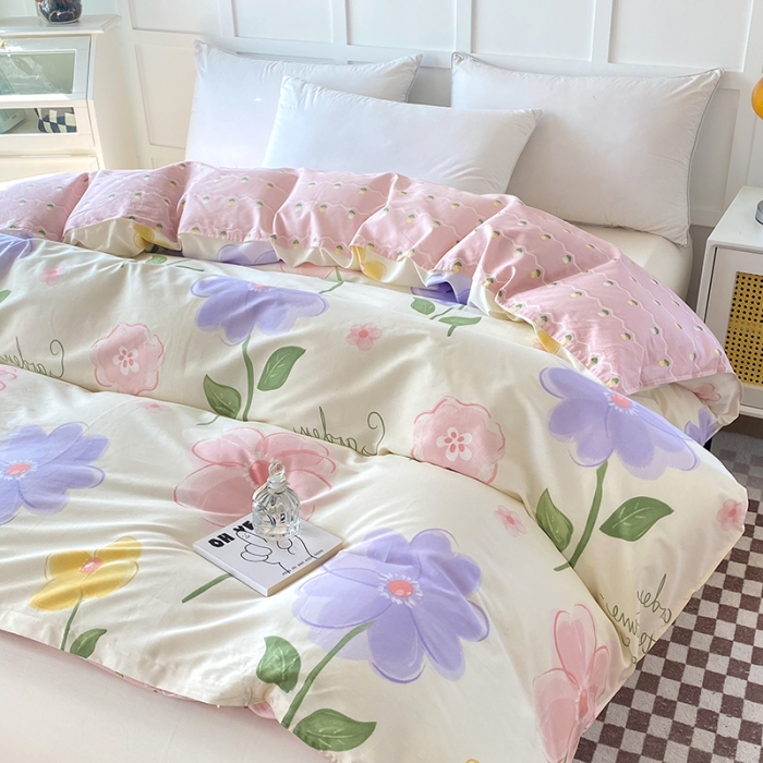 91家纺网 家纺一手货源 找家纺 帛织澜 2025新款全棉喷气12868系列纯棉单被套 惊鸿仙子