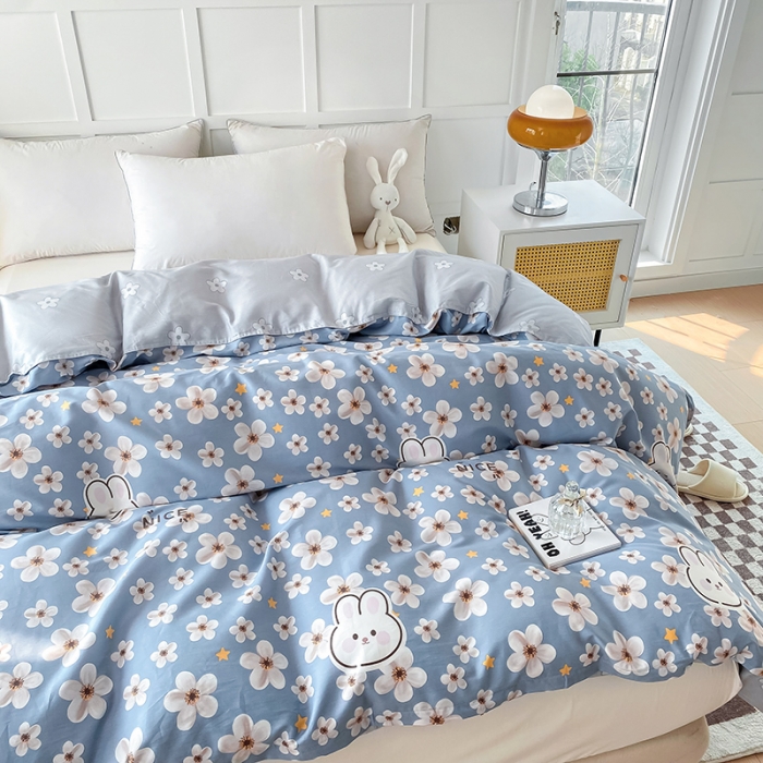 91家纺网 家纺一手货源 找家纺 帛织澜 2025新款全棉喷气12868系列纯棉单被套 洛可可