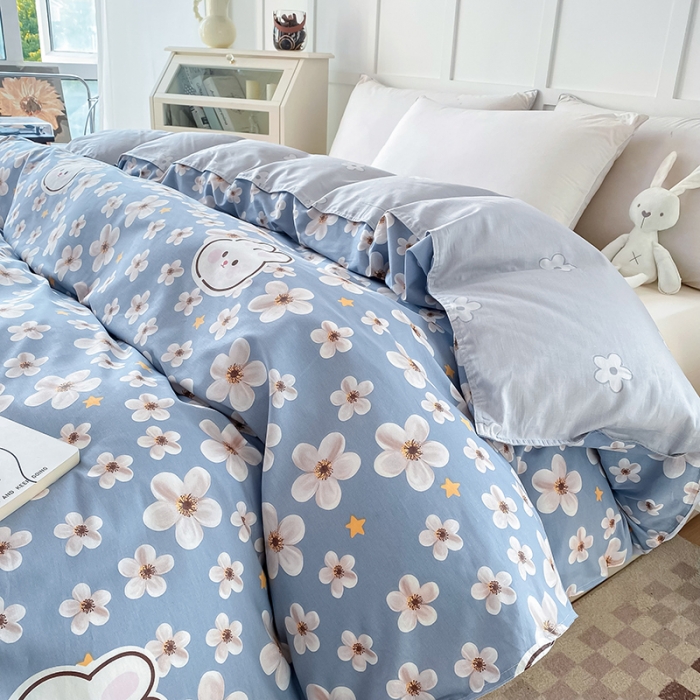 91家纺网 家纺一手货源 找家纺 帛织澜 2025新款全棉喷气12868系列纯棉单被套 洛可可