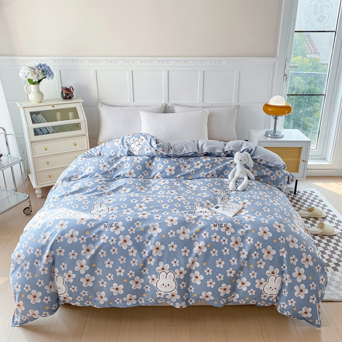 91家纺网 家纺一手货源 找家纺 帛织澜 2025新款全棉喷气12868系列纯棉单被套 洛可可