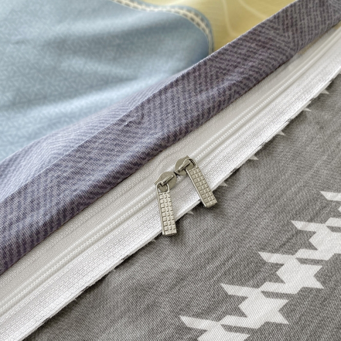 91家纺网 家纺一手货源 找家纺 帛织澜 2025新款全棉喷气12868系列纯棉单被套 莫兰迪