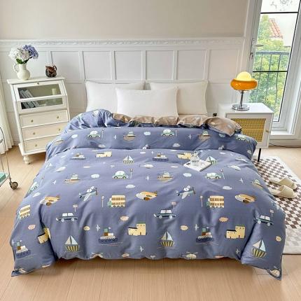 帛织澜 2025新款全棉喷气12868系列纯棉单被套 玩具乐园-兰
