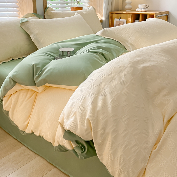 91家纺网 家纺一手货源 找家纺 （总）骏腾家纺 2023新款华夫格冰丝四件套