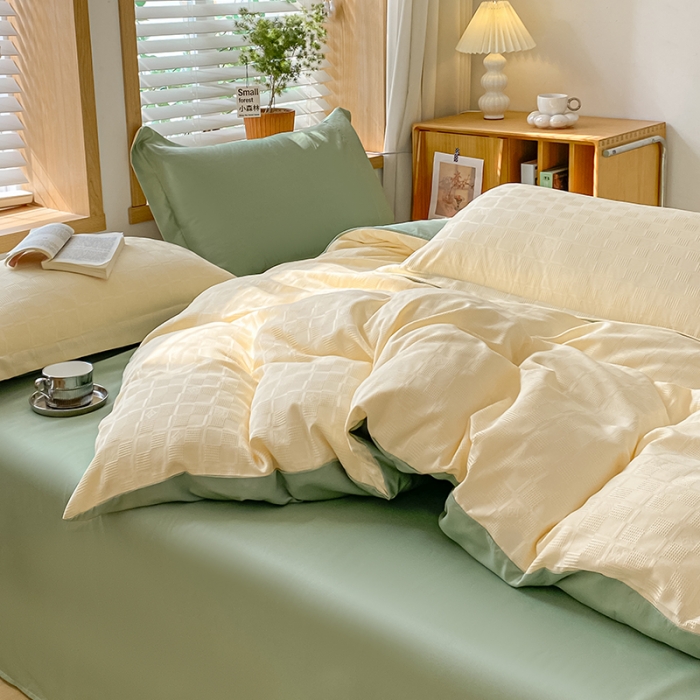 91家纺网 家纺一手货源 找家纺 （总）骏腾家纺 2023新款华夫格冰丝四件套