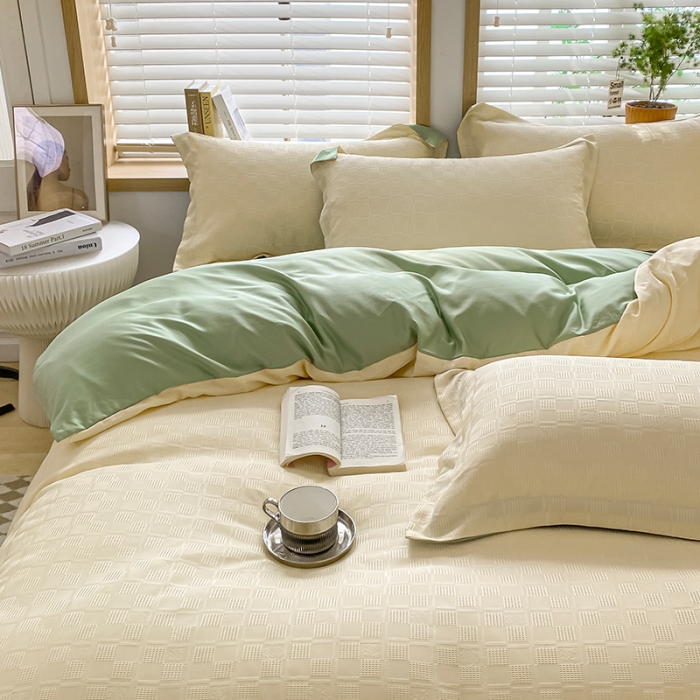 91家纺网 家纺一手货源 找家纺 （总）骏腾家纺 2023新款华夫格冰丝四件套