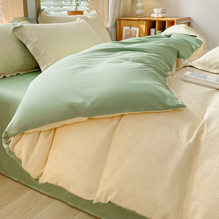 91家纺网 家纺一手货源 找家纺 （总）骏腾家纺 2023新款华夫格冰丝四件套