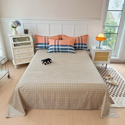 91家纺网 家纺一手货源 找家纺 帛织澜 2025新款全棉喷气12868系列纯棉床单 北岛诗情