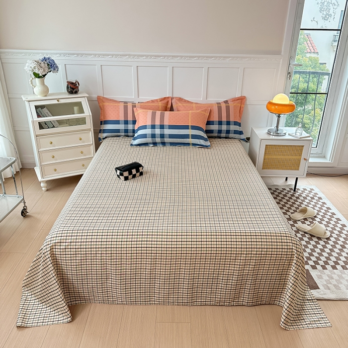 91家纺网 家纺一手货源 找家纺 帛织澜 2025新款全棉喷气12868系列纯棉床单 北岛诗情