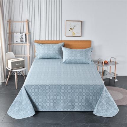 91家纺网 家纺一手货源 找家纺 （总）2025新款纯棉色织提花老粗布凉席三件套